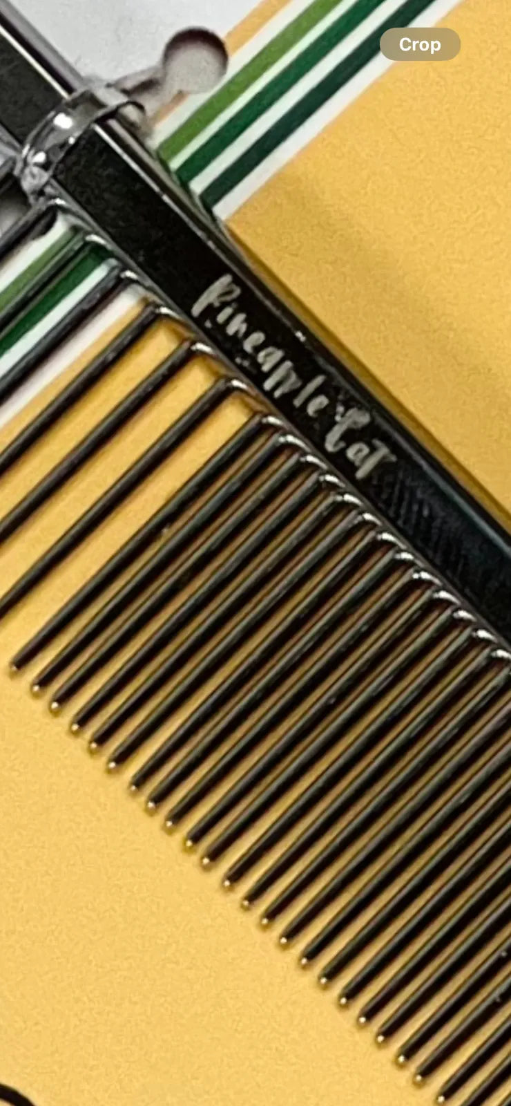 Cat Comb for Short-Haired Cats, Stainless Steel Triple-Purpose Grooming Tool with Fine and Wide Tines