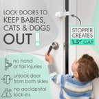 Cat Door Latch and Portable Door Stopper