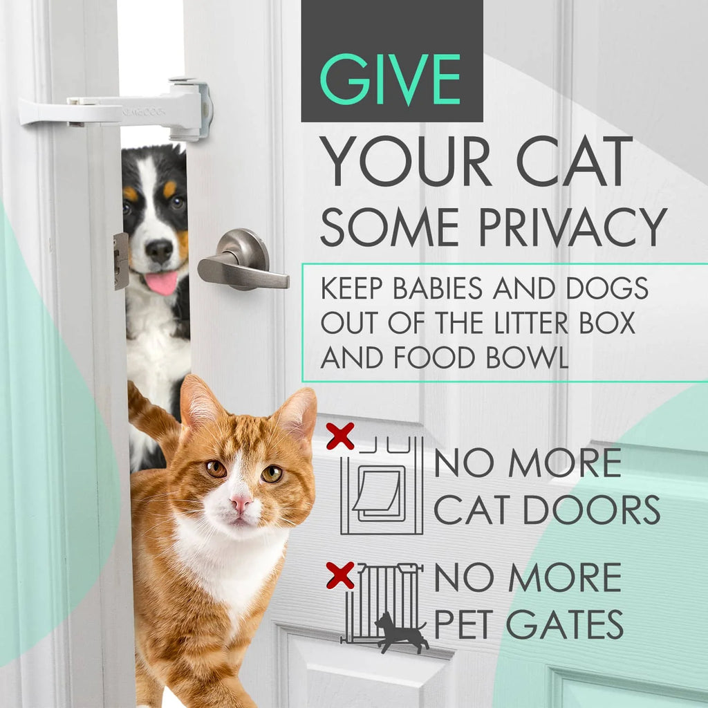 Cat Door Latch and Portable Door Stopper
