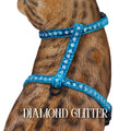 Cat Harness, Adjustable Escape-Resistant Walking Design with Swivel Back S — Standard 9in-16in (adjustable) / Diamond Glitter