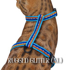 Cat Harness, Adjustable Escape-Resistant Walking Design with Swivel Back Strap and Colorful Reflective Styles