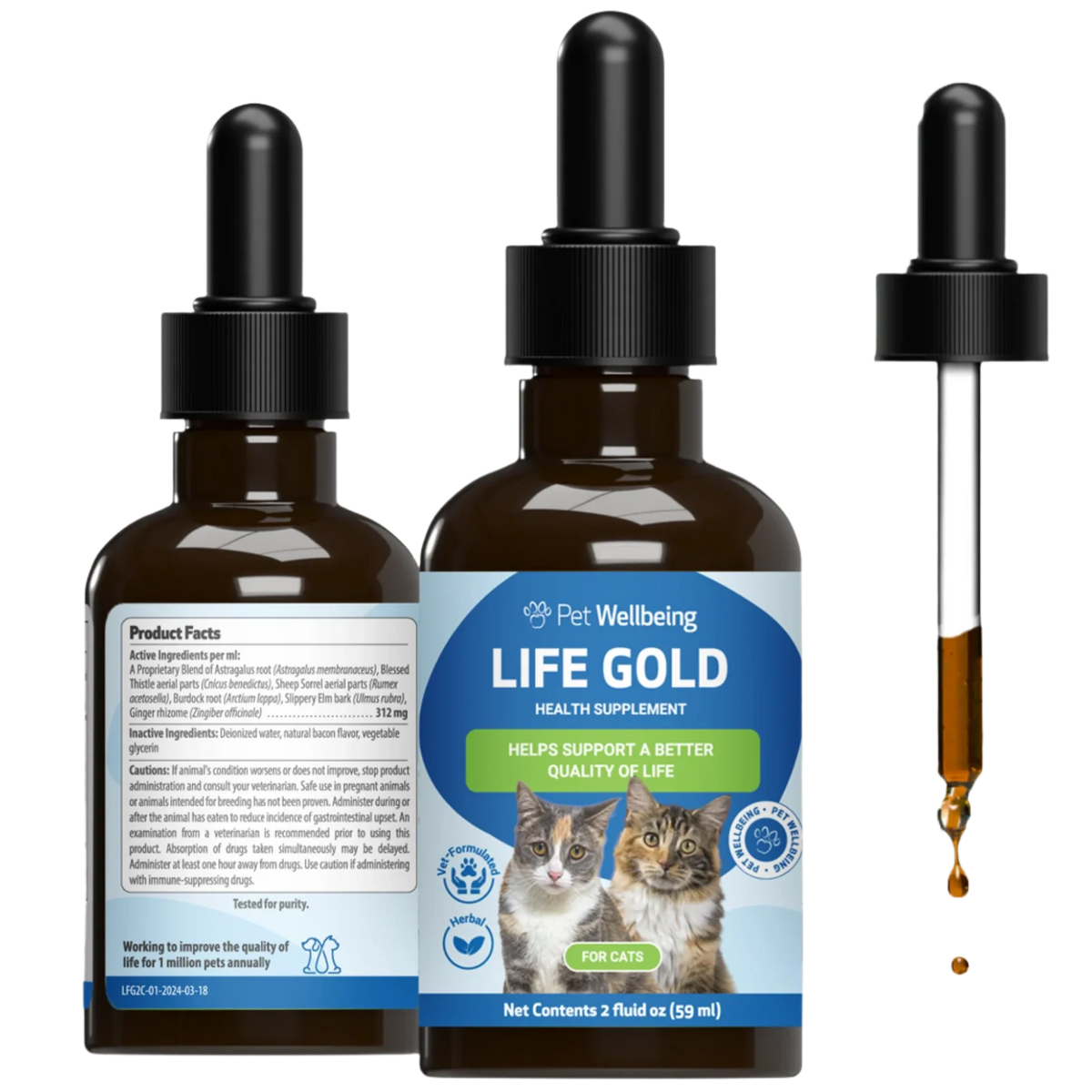 Cat Herbal Liquid Supplement, 2 oz.