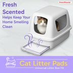 Cat Litter Box Pads and Liners with Quick-Dry Absorbency, Odor Control, Fresh or Unscented