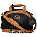 Cat Travel Carrier Training Bag with Self-Contained Litter Box, Collapsible Dish and Harness Set