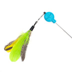 Cat Wand Toy Bundle with Telescoping Feather Wand and Replacement Feather Attachment for Interactive Hunt Play