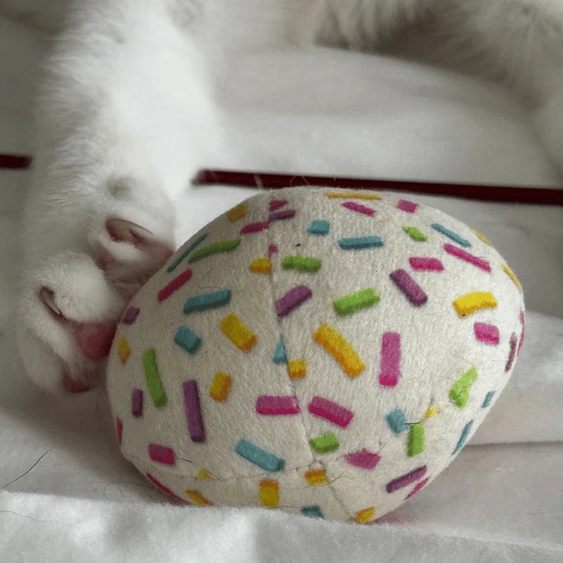 Catnip Donut Hole Toy Set, Six Assorted Sprinkle Designs for Playful Indoor Cats · catnip donut hole toys