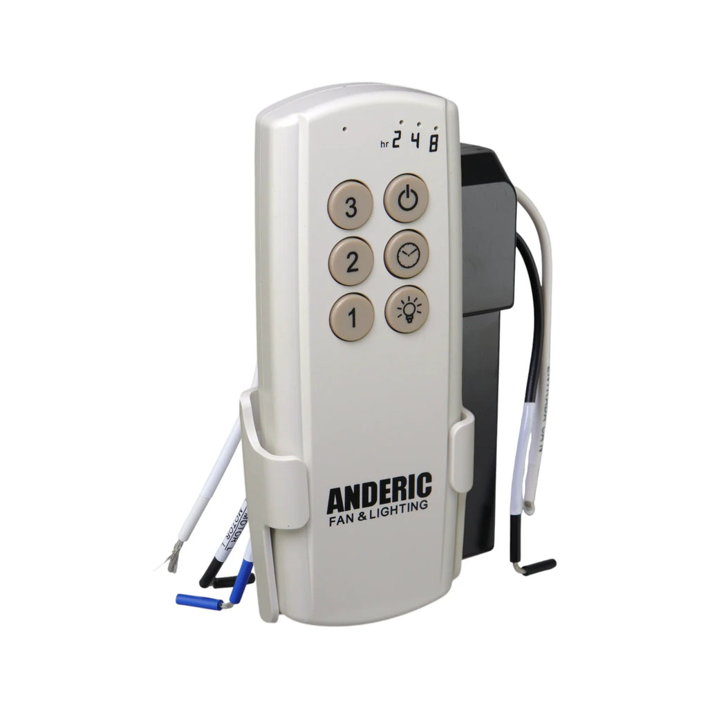 Ceiling Fan Remote Control Kit for Most AC 3-Speed Fans with Light Dimming and Automatic Shut-Off