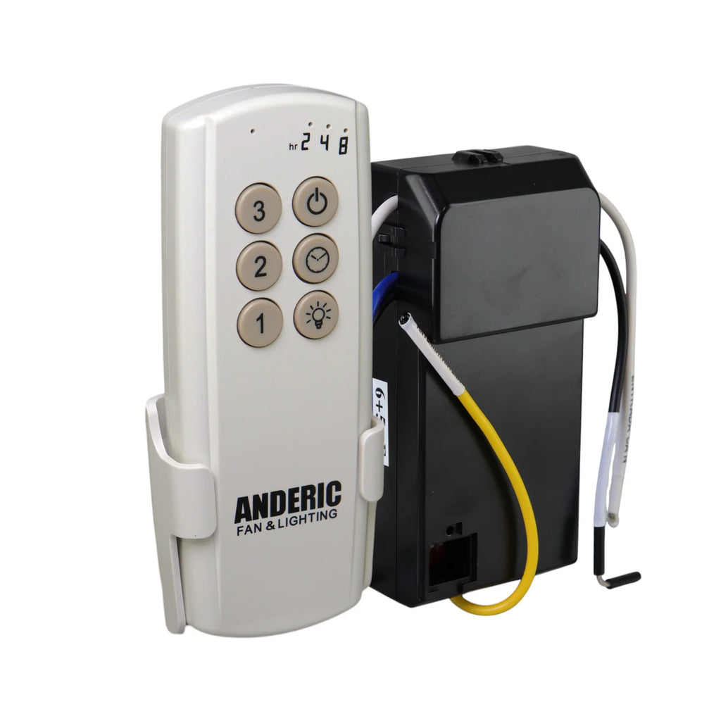 Ceiling Fan Remote Control Kit for Most AC 3-Speed Fans with Light Dimming and Automatic Shut-Off