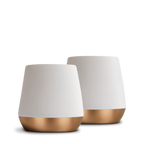 Ceramic Coffee Mugs with a Tapered Double Wall Body and Contrasting Copper Bottom for Everyday Drinks