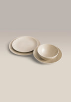 Ceramic Dinner Plates with Rimless Coupe Design in Nine Colors for Breakfast, Brunch, Lunch, Dinner and Everyday Meals