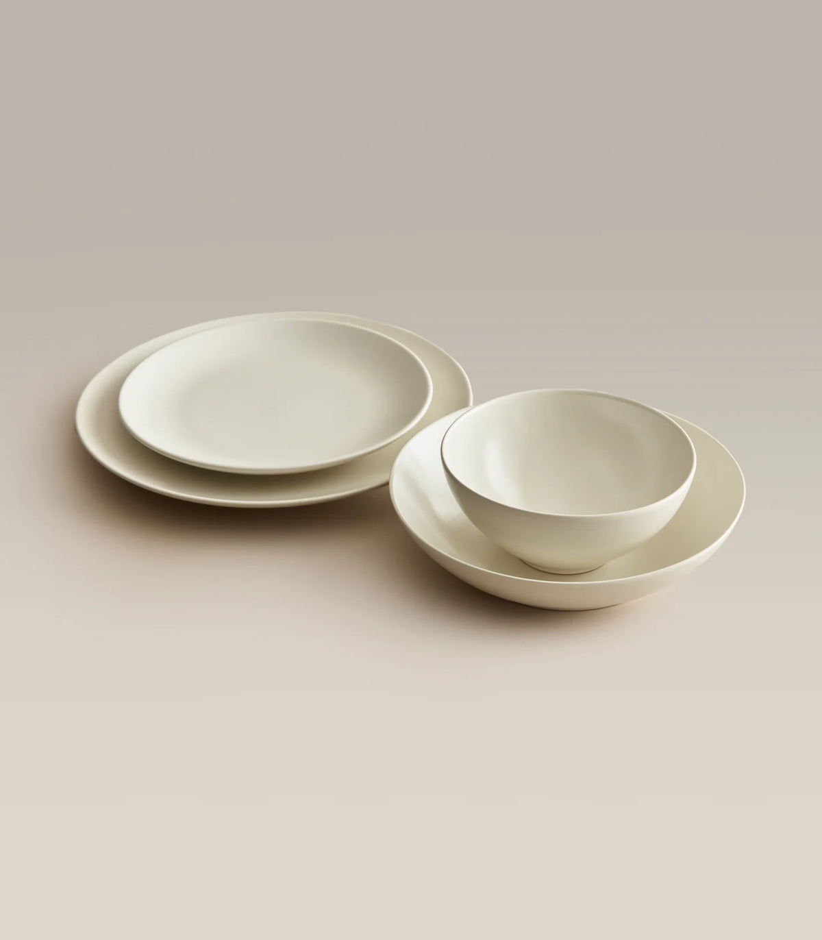 Ceramic Dinner Plates with Rimless Coupe Design in Nine Colors for Breakfast, Brunch, Lunch, Dinner and Everyday Meals