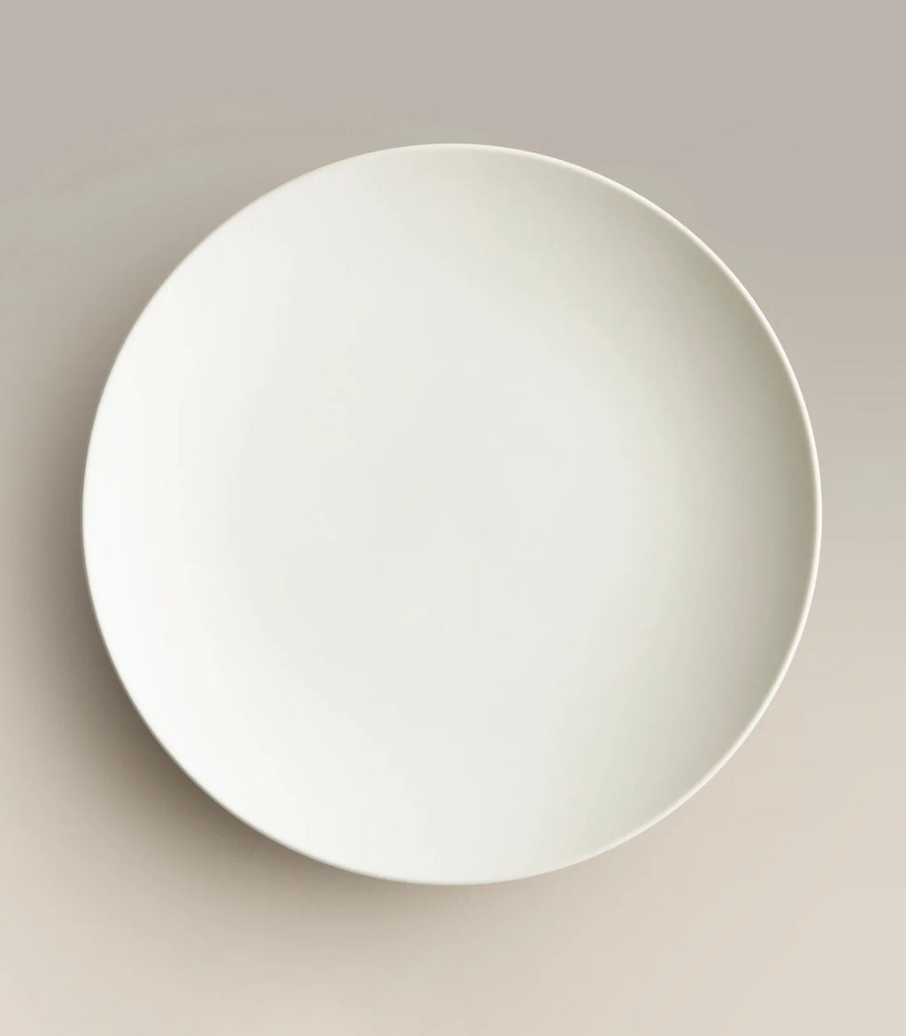 Ceramic Dinner Plates with Rimless Coupe Design in Nine Colors for Breakfast, Brunch, Lunch, Dinner and Everyday Meals