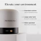 Ceramic Electric Diffuser Bundle with 140ml Ultrasonic Mist, Dimmable LED Light and Two Vegan Fragrance Oils