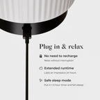 Ceramic Electric Diffuser Bundle with 140ml Ultrasonic Mist, Dimmable LED Light and Two Vegan Fragrance Oils