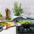 Ceramic Nonstick Stainless Steel Cookware Set, 10 Pieces for Induction Cooking, Built on an Encapsulated Base