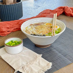 Ceramic Ramen Bowls, Set of Two, Each Holding 45 oz, Shaped for Brothy Noodles and Visible Toppings