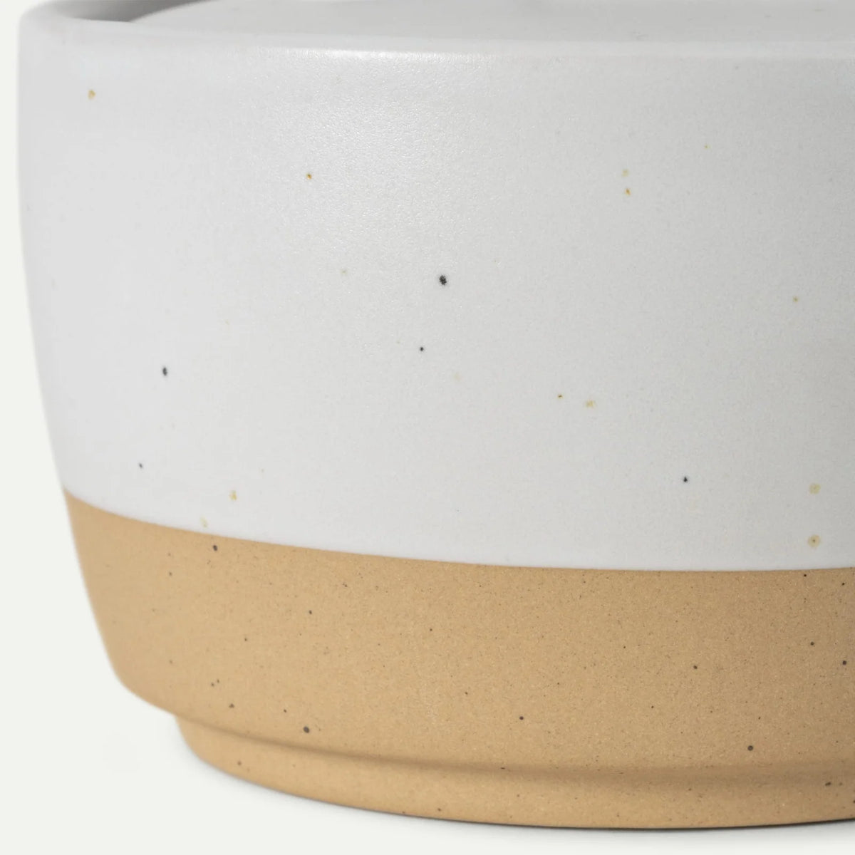Ceramic Salt and Pepper Cellars Set with Fitted Lids and Small Spoons for Seasoning at the Stove or Table