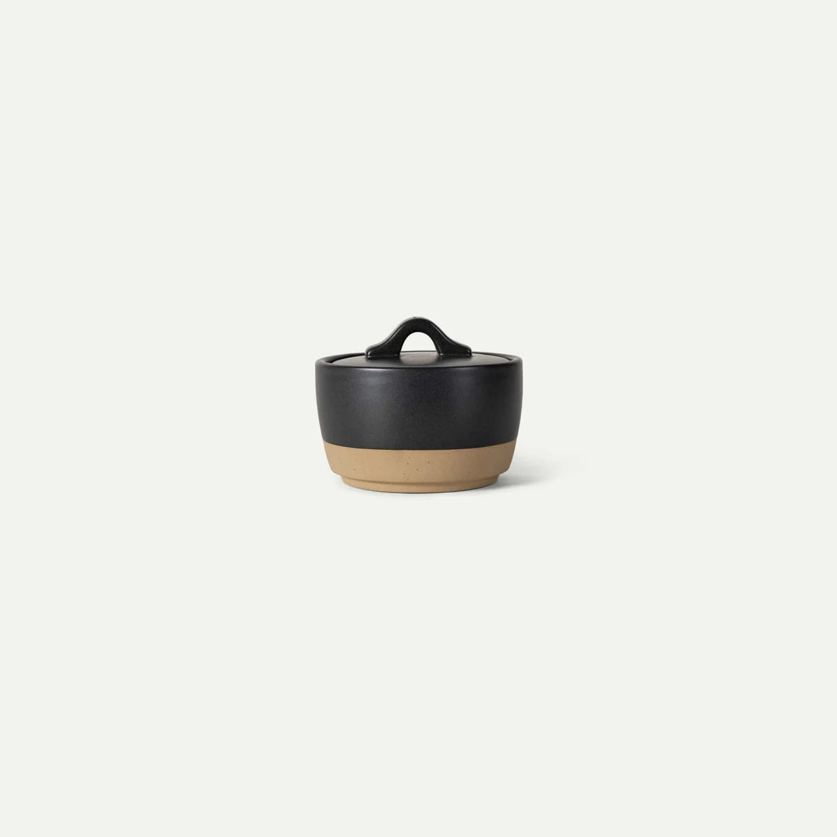 Ceramic Salt and Pepper Cellars Set with Fitted Lids and Small Spoons for Seasoning at the Stove or Table