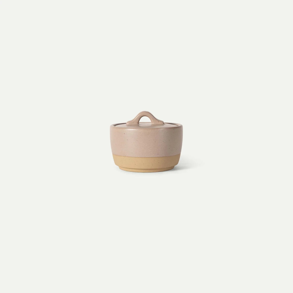 Ceramic Salt and Pepper Cellars Set with Fitted Lids and Small Spoons for Seasoning at the Stove or Table