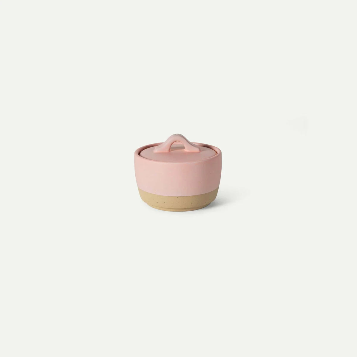 Ceramic Salt and Pepper Cellars Set with Fitted Lids and Small Spoons for Seasoning at the Stove or Table