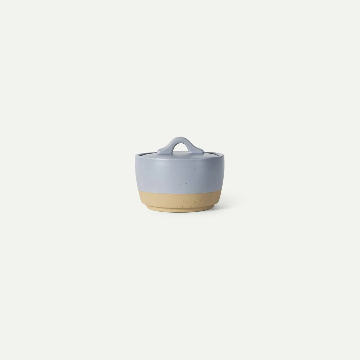 Ceramic Salt and Pepper Cellars Set with Fitted Lids and Small Spoons for Seasoning at the Stove or Table