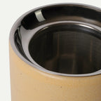 Ceramic Tea Mug Infuser Set with a Removable Fine-Mesh Strainer and Lid That Doubles as a Resting Tray