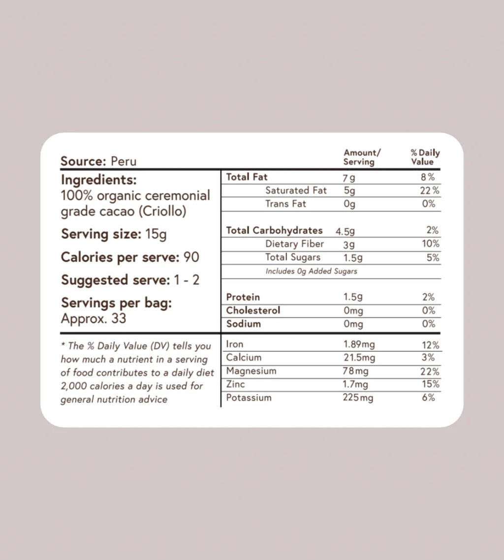 Ceremonial Cacao Powder in 500g or 1kg Sizes
