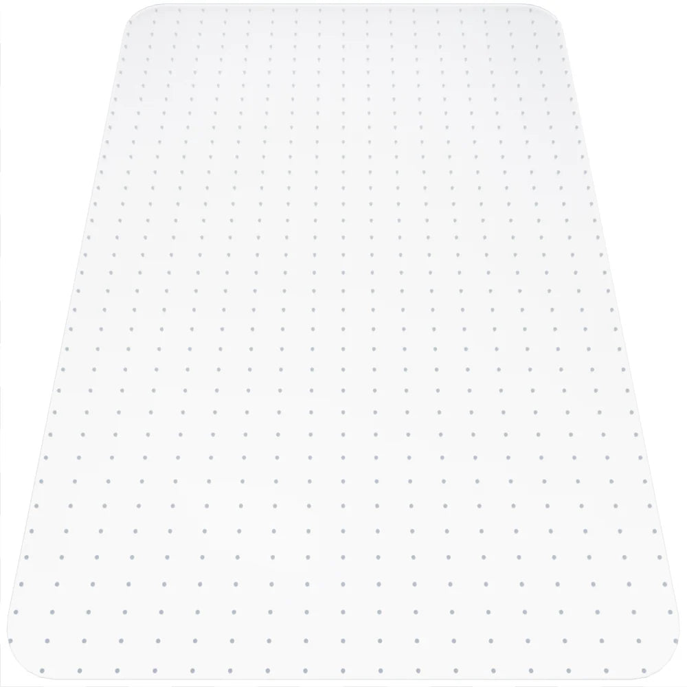 Chair Mat for Low Pile Carpet with a Semi-Transparent Surface and Spiked Underside for Smooth Rolling — 36" x 48" / No Lip