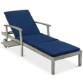 Chaise Lounge Chair, Gray/Navy