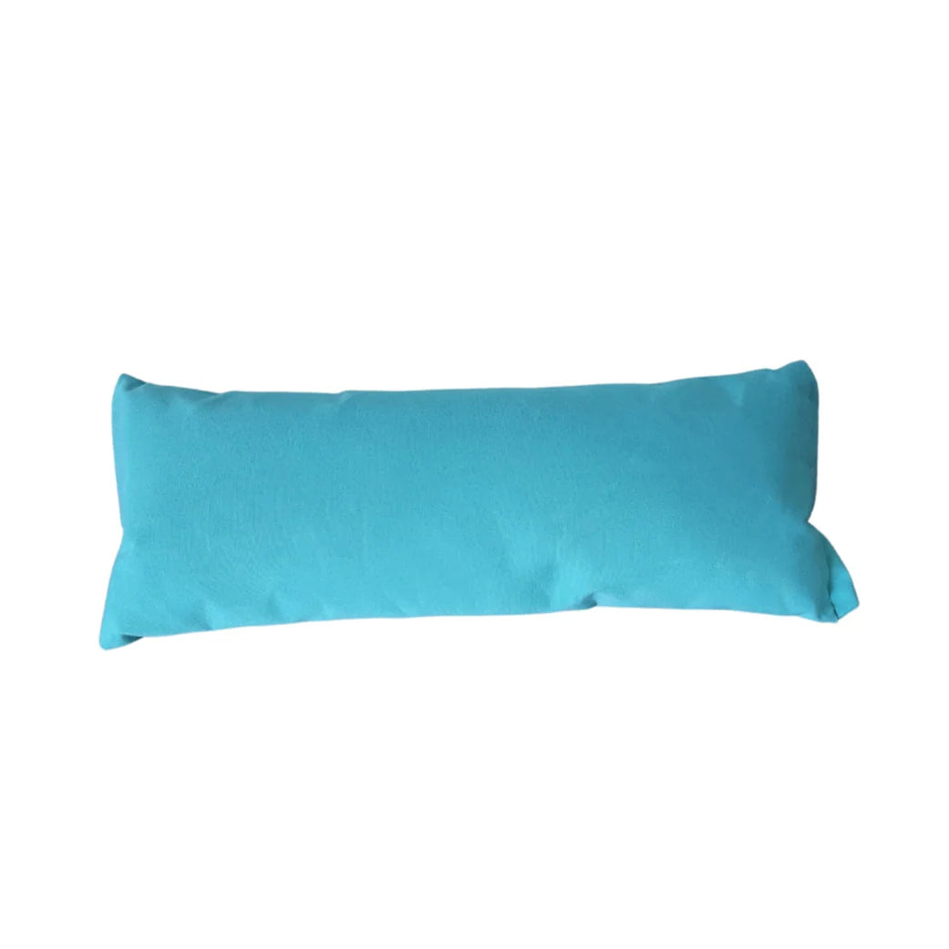 Chaise Lounge Pillow with Adjustable Neck Support and Water-Resistant Acrylic Fabric for Pool Lounging — Turquoise