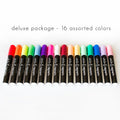 Chalk Pen Set of 16, Deluxe with White