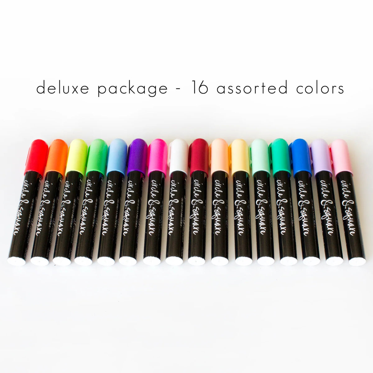 Chalk Pen Set of 16, Deluxe with White