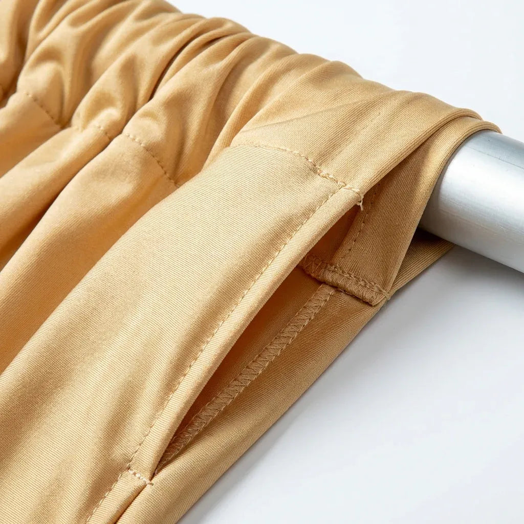 Champagne Spandex Backdrop Drape Curtain, 12 ft x 60 in Stretch