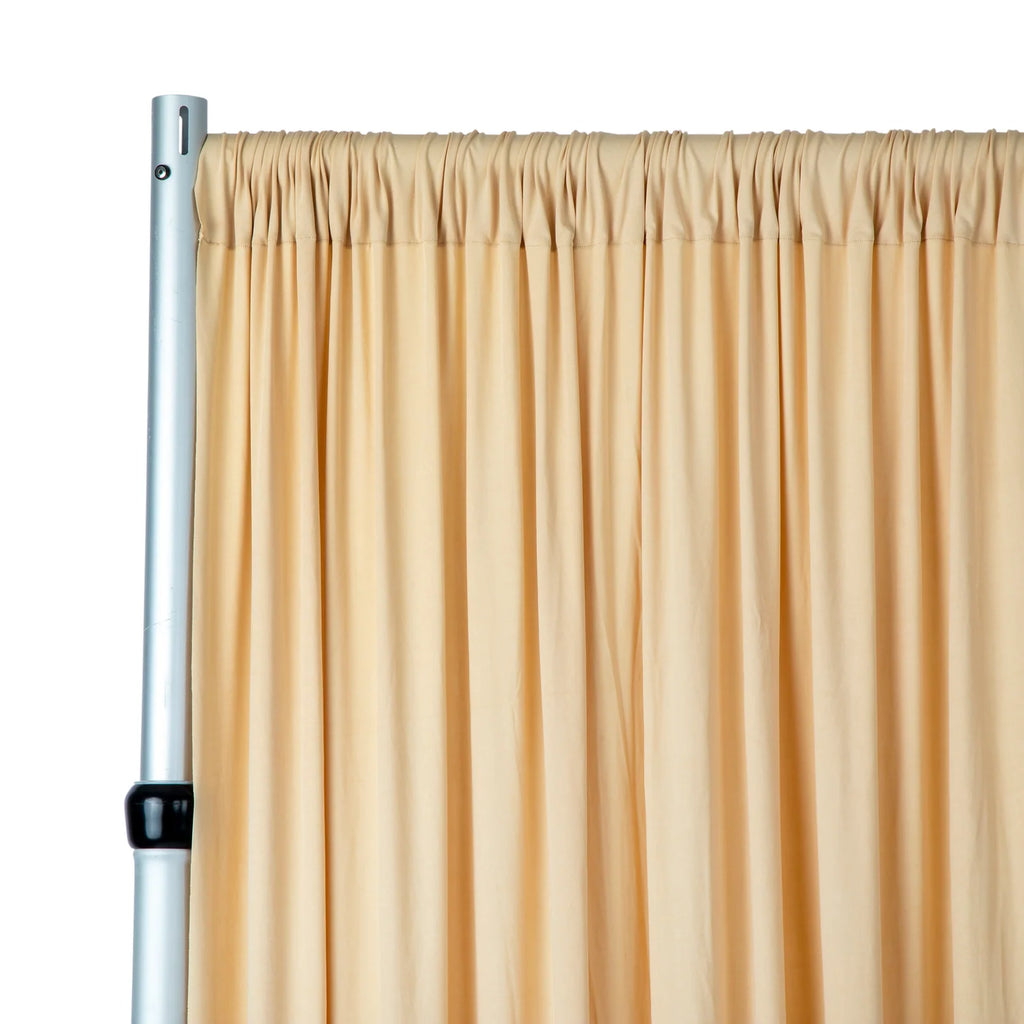 Champagne Spandex Backdrop Drape Curtain, 12 ft x 60 in Stretch