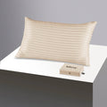 Champagne Striped 100% Mulberry Silk Pillowcase, 22-Momme