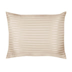 Champagne Striped 100% Mulberry Silk Pillowcase, 22-Momme