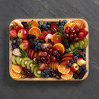 Charcuterie Board with Clear Locking Lid, 11x14-Inch Dual-Function Serving Platter, Select Compartments