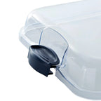 Charcuterie Board with Clear Locking Lid, 11x14-Inch Dual-Function Serving Platter, Select Compartments