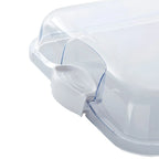 Charcuterie Board with Clear Locking Lid, 11x14-Inch Dual-Function Serving Platter, Select Compartments