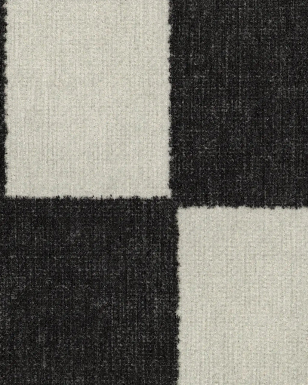 Checkered Black Washable Rug