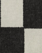 Checkered Black Washable Rug