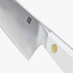 Chef's Knife in Enoki White with Three-Layer Japanese Steel for Everyday Kitchen Prep · Enoki White color