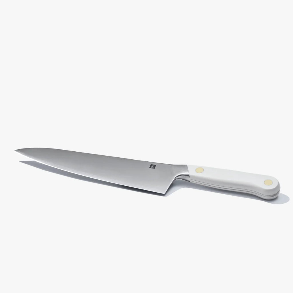 Chef's Knife in Enoki White with Three-Layer Japanese Steel for Everyday Kitchen Prep · Enoki White color