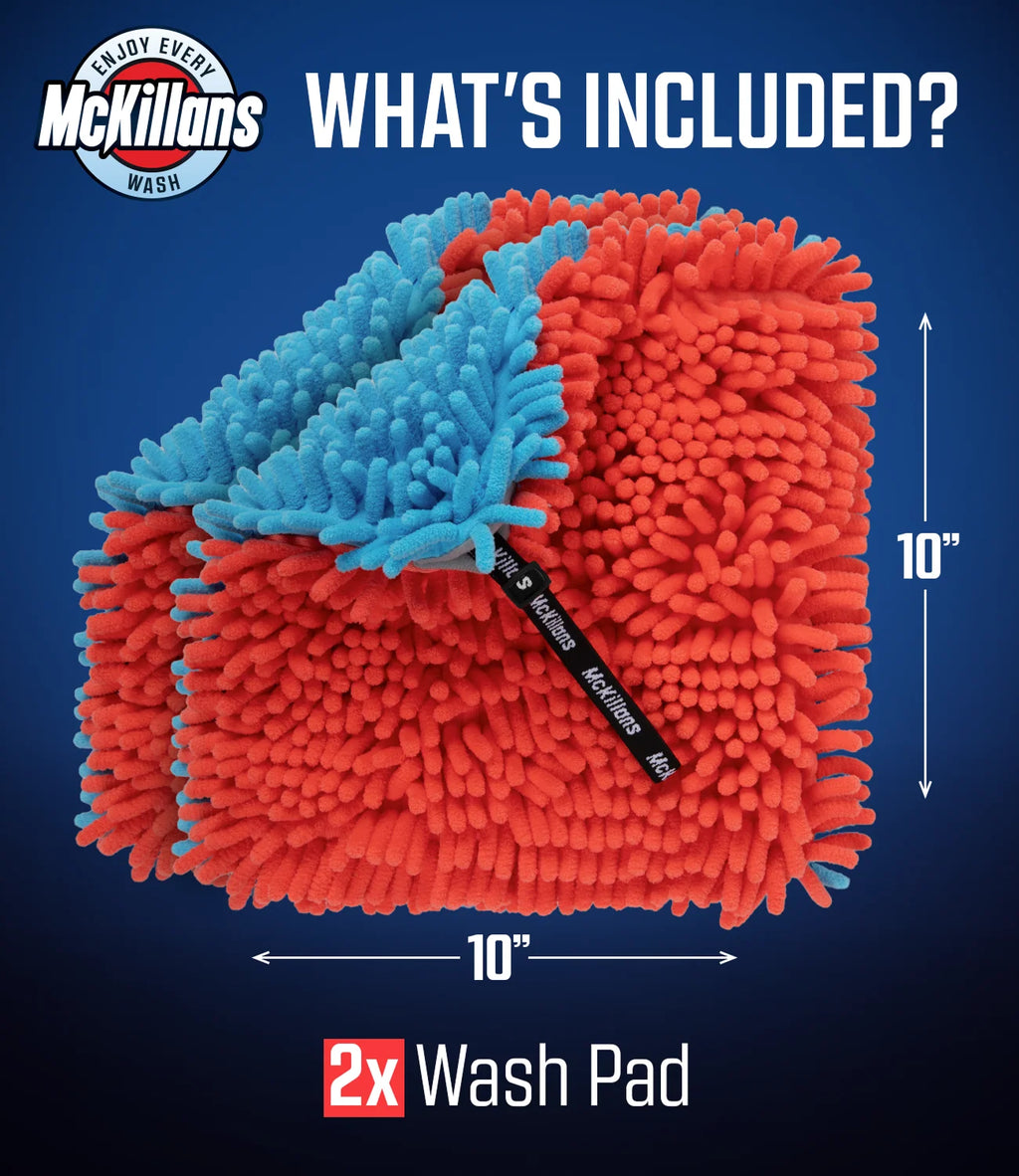 Chenille Car Wash Pads in a Two-Pack