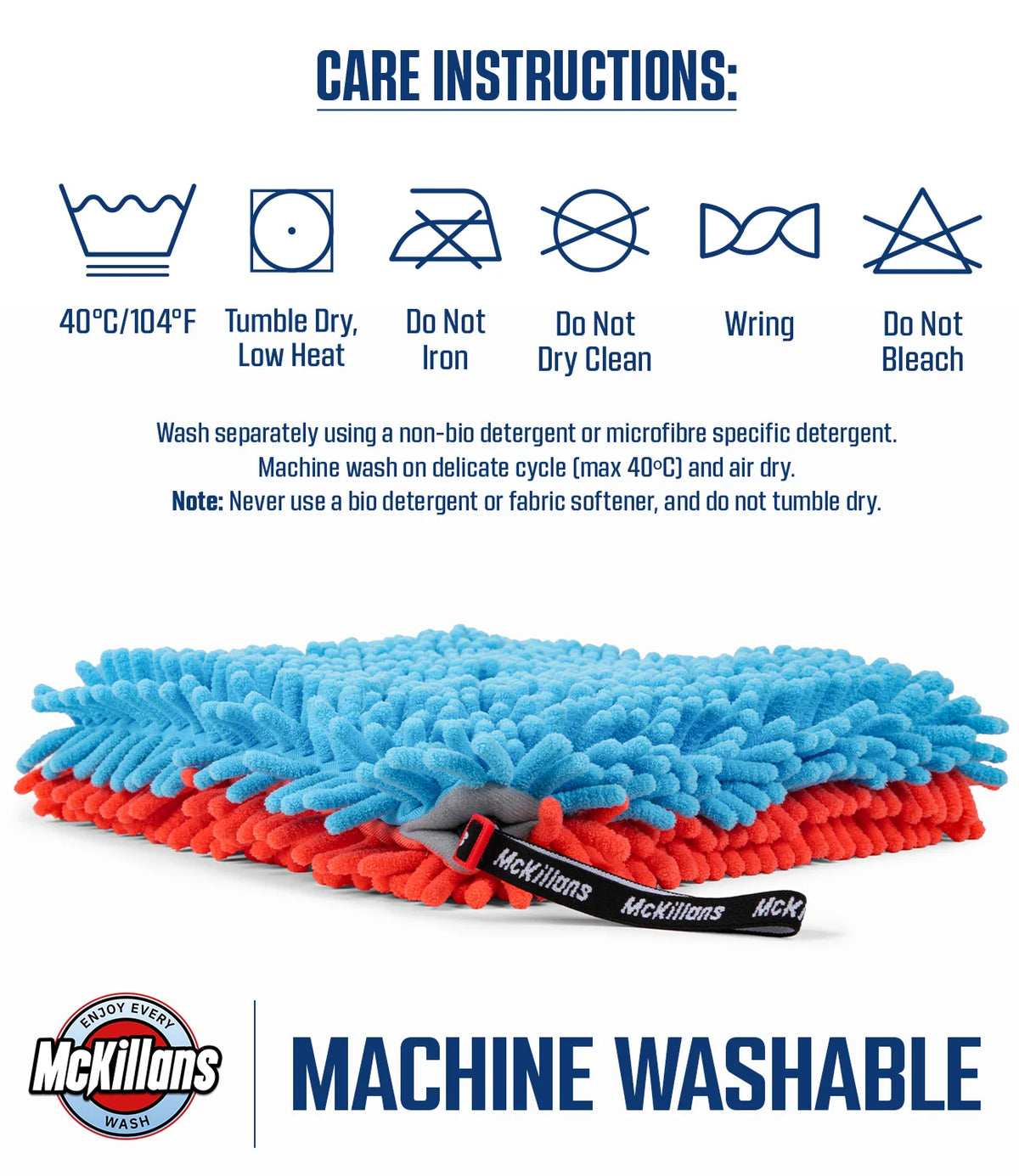 Chenille Car Wash Pads in a Two-Pack