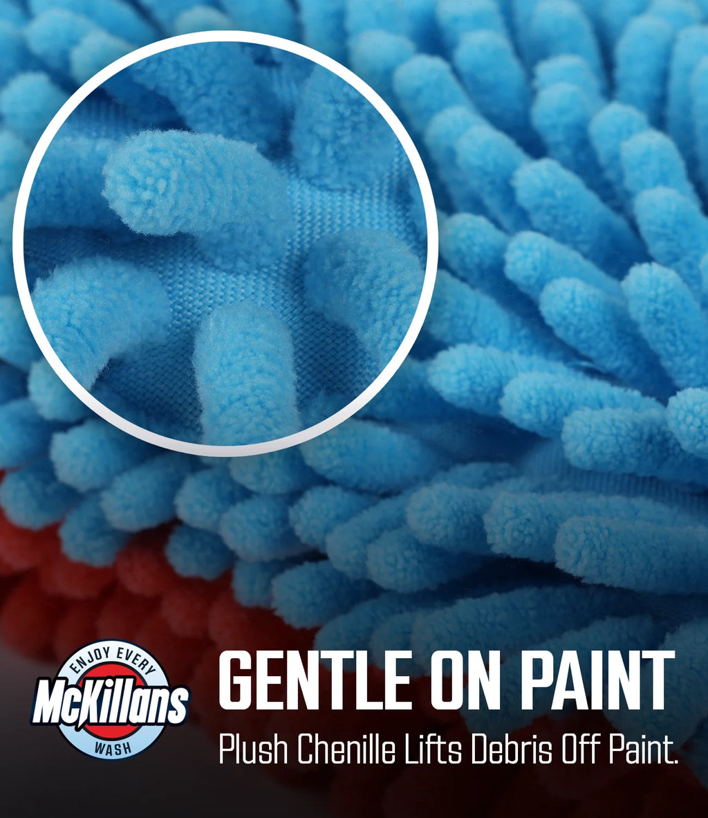 Chenille Car Wash Pads in a Two-Pack