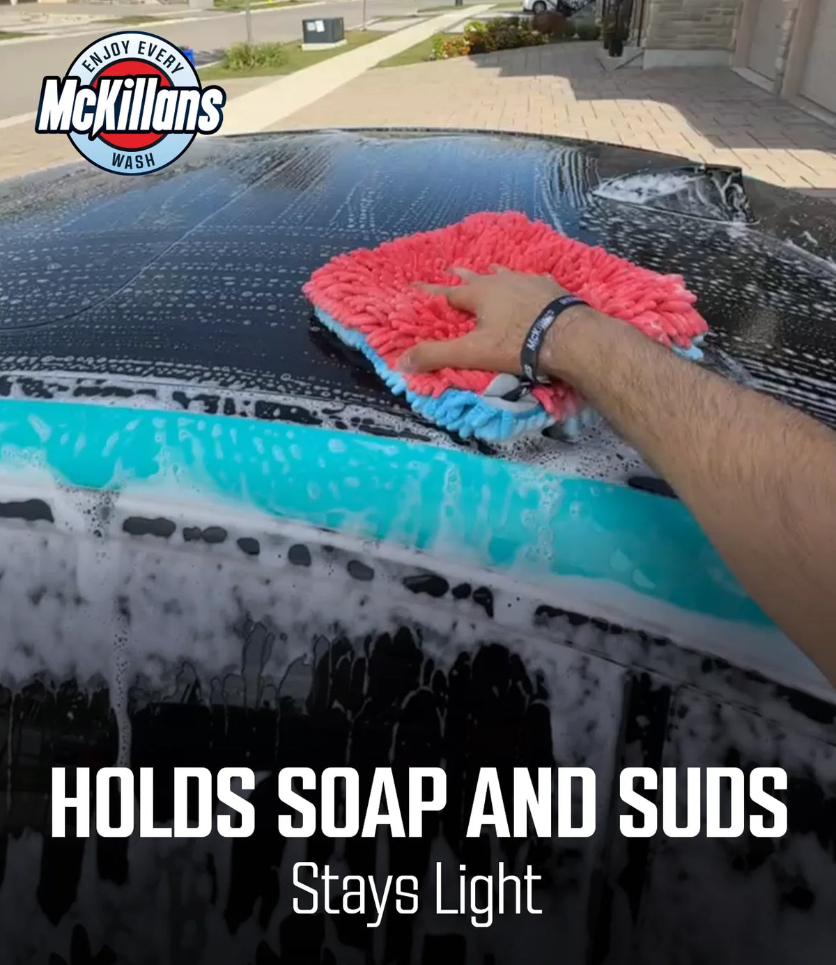 Chenille Car Wash Pads in a Two-Pack
