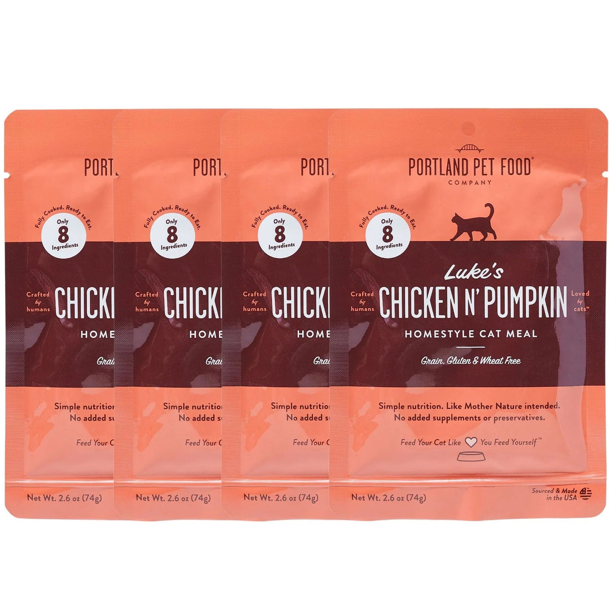 Chicken and Pumpkin Cat Food 4-Pack
