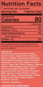Chicken Bone Broth Individual Sachets with 12g Protein, 80 Calories and Pasture-Raised Chicken