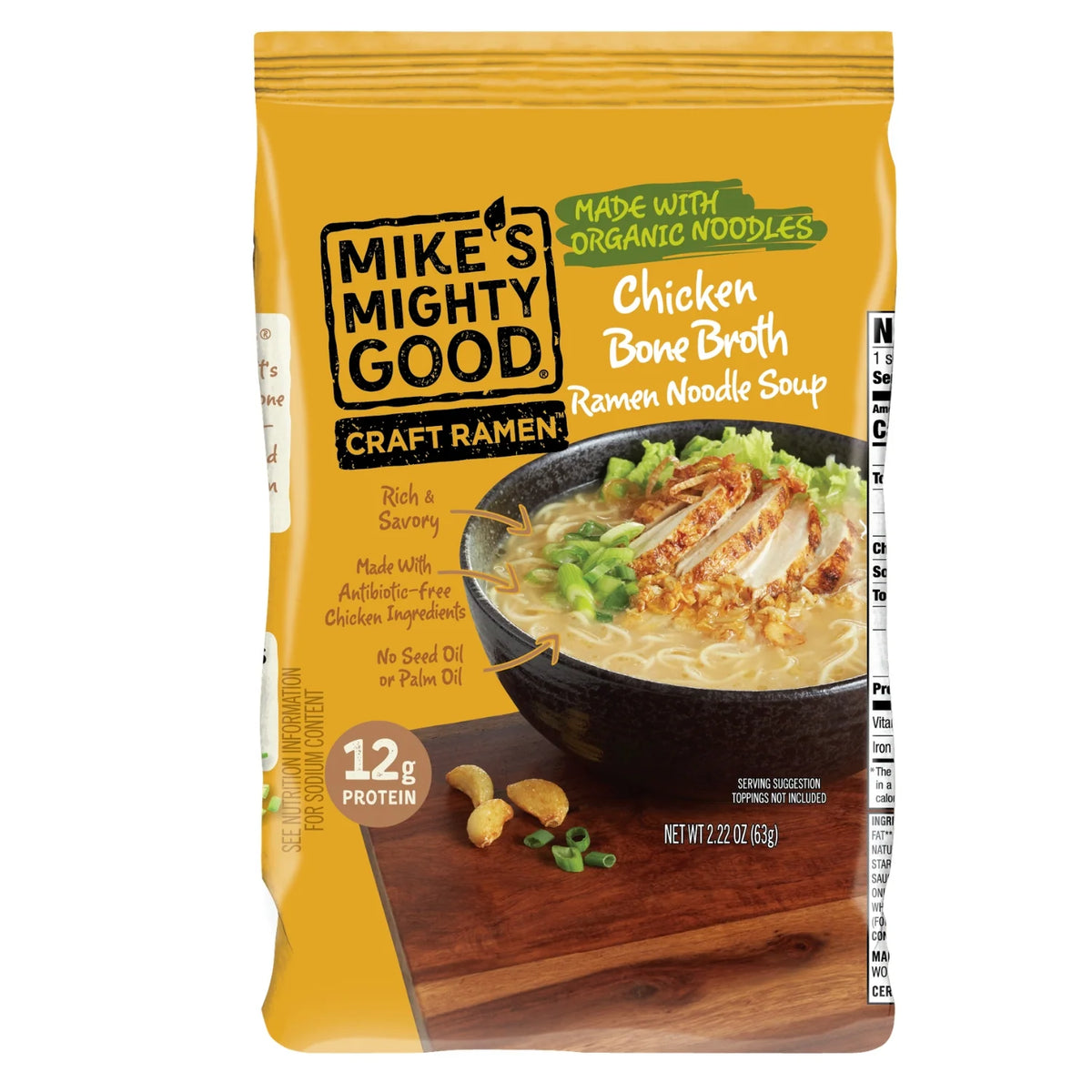 Chicken Bone Broth Ramen Noodle Soup Pillow Packs, Organic